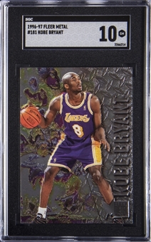 1996-97 Fleer Metal #181 Kobe Bryant Rookie Card - SGC GEM MINT 10
